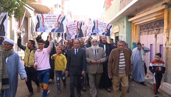 مسيرة انتخابية حاشدة في قرية شنرا ببنى سويف 