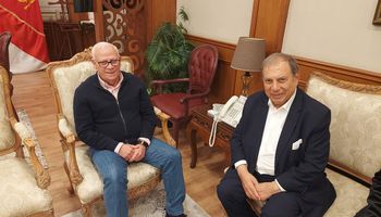 محافظ بورسعيد  يستقبل رئيس مجلس إدارة مجموعة هلنان العالمية للفنادق