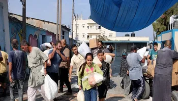 المساعدات الانسانية في قطاع غزة