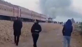 حريق قطار السويس الاسماعيلية 