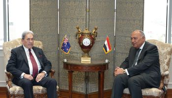 جانب من لقاء وزير الخارجية مع نائب رئيس الوزراء النيوزيلندي