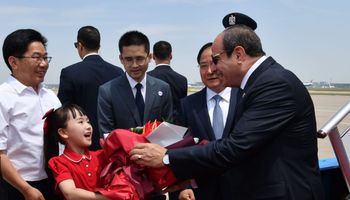  وصول الرئيس السيسي إلى الصين