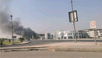 حريق في مصنع للأثاث في مدينة العبور