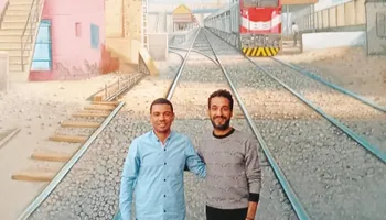 الفنان أحمد الأسد ومراسل أهل مصر 