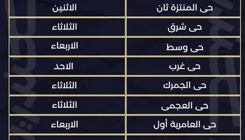 جدول لقاءات المواطنين برؤساء الأحياء بالإسكندرية 