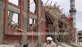 انهيار سقف مسجد تحت الانشاء ببنى سويف 