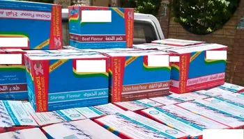  بورسعيد : ضبط كميات كبيرة من المكرونة " الاندومى" مجهولة المصدر 