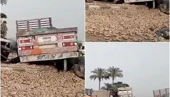 حادث الطريق الزراعي اليوم