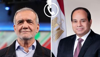 الرئيس السيسي ونظيره الإيراني 
