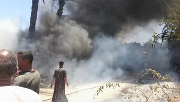 حريق فى كسارة بلاستيك