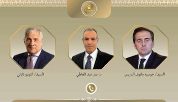 وزير الخارجية ونظرائه الإسباني والإيطالي