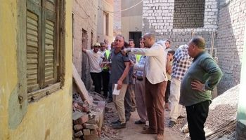 تصدع منازل بقرية أبو ويط ببنى سويف 
