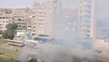 حريق عربة قطار قديمة ببنى سويف 