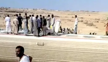 انقلاب قطار بمطروخ