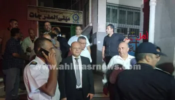 جانب من متابعة الحريق