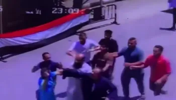 لحظة الاعتداء على وكيل مرشح حزب النور 