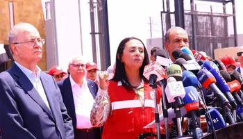 وزيرة التضامن من أمام معبر رفح
