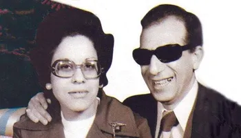 سيد مكاوي وزوجته 