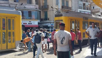 انفصال عربتي ترام