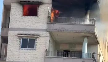 حريق شقة بالإسكندرية