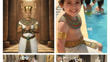 صور المصريين بالملابس الفرعونية 