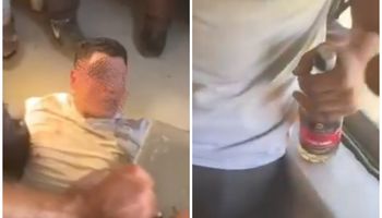 لقطات من الفيديوهات المنتشره 