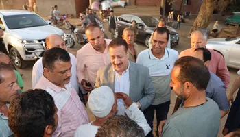 محافظ المنوفية يزور الأراضي الغارقة 