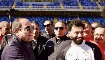 الرئيس السيسي ومحمد صلاح 