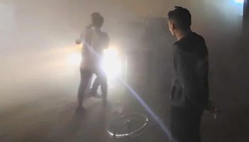 جانب من انهيار المنزل