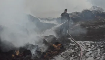 حريق مصنع كتان بكفر ششتا