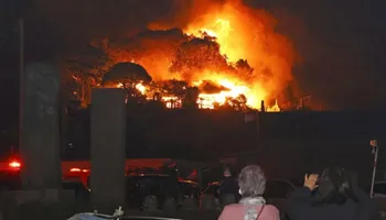 حريق هائل في اليابان