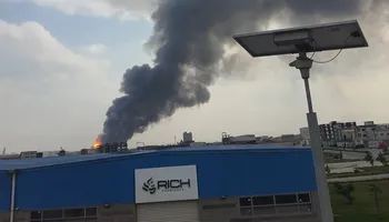 نشوب حريق بمصنع أحبار بالمنوفية