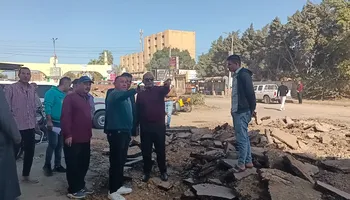 جانب من أعمال الرصف