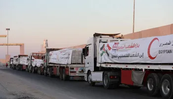 قافلة إغاثية لغزة