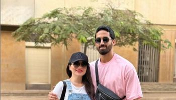 مي عز الدين وزوجها 