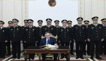 وزير الداخلية وأعضاء المجلس الأعلى للشرطة يهنئون السيسي بعيد الشرطة الـ74