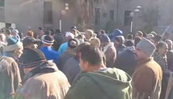 جانب من الاعتصام 