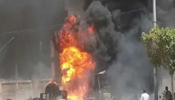 انفجار مطار دبي