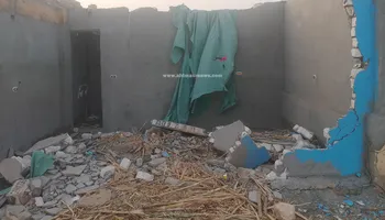 اول صور للمنزل المهدوم 