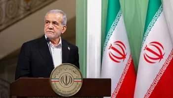 الرئيس الإيراني، مسعود بزشكيان