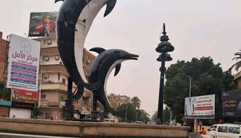 اعاده مجسم الدولفين بعد سقوطه 
