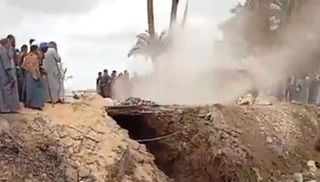 جانب من تسرب المياه 