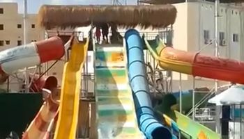 حريق يلتهم الألعاب المائية بالمسرح الروماني بالإسماعيلية 