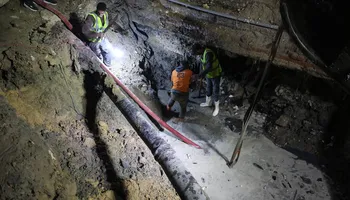 أعمال شبكة الصرف الصحي بالإسكندرية