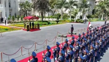 جانب من مراسم الاستقبال