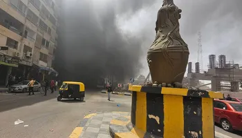 حريق مخزن بالإسكندرية