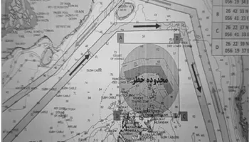 خريطة إيران للدخول والخروج من مضيق هرمز