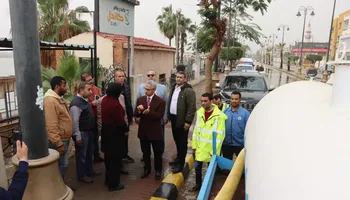 شفط مياه الأمطار ببنى سويف 