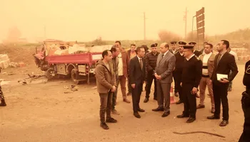 محافظ المنوفية في موقع الحادث 