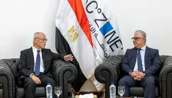 وليد جمال الدين أثناء لقاءه سفير اليابان